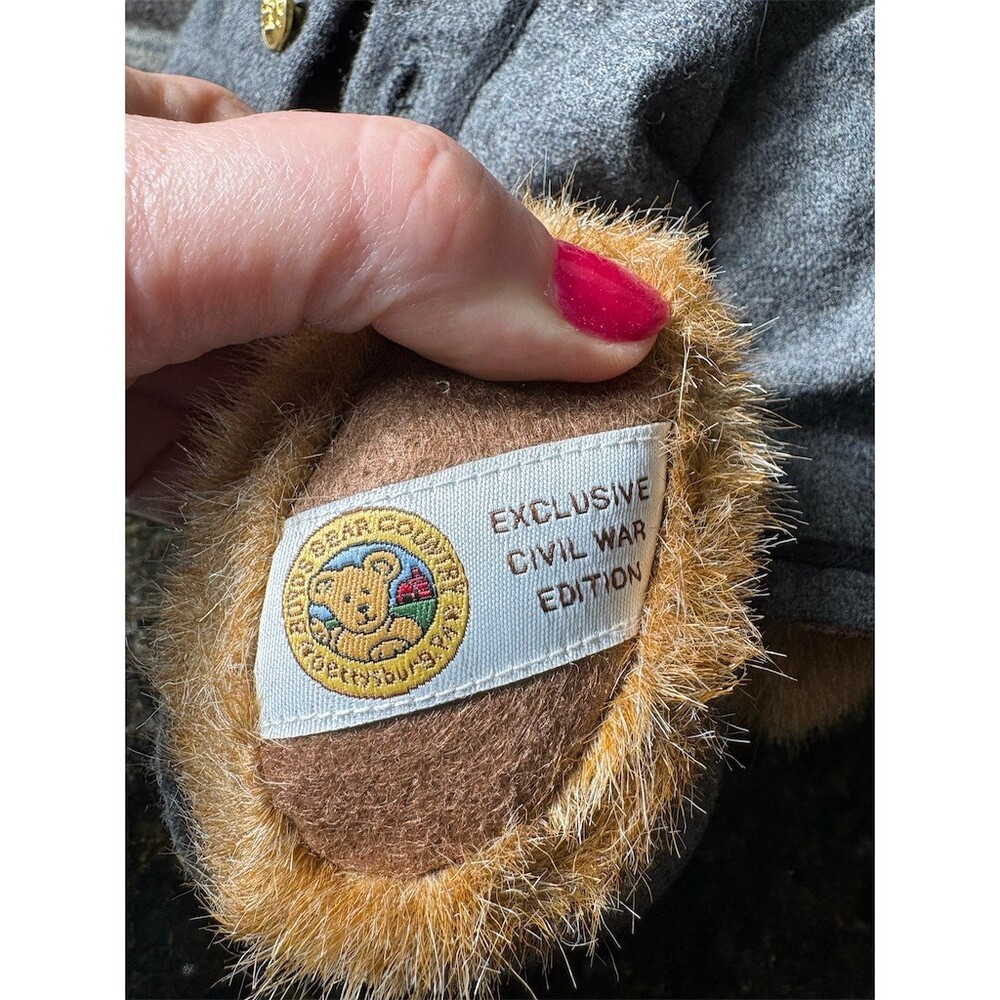 Boyds Bears Exclusive Civil War Edition Plush Teddy Bear Gray Uniform Hat - Picture 3 of 6